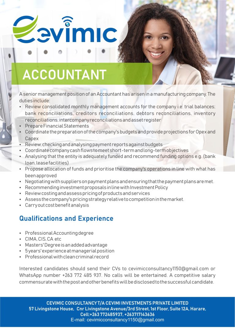 Job Advert – Accountant